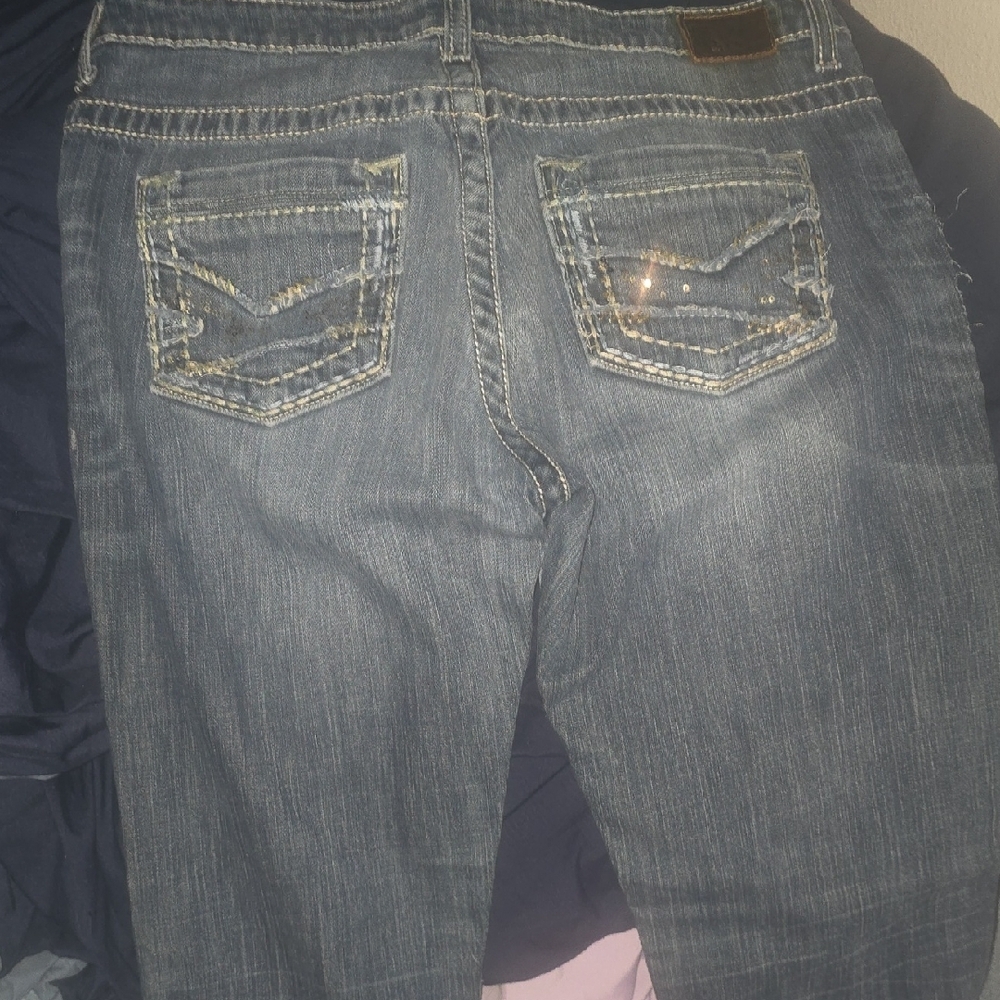 BKE Women's Straight Leg Jeans in Blue - Picture 4 of 4